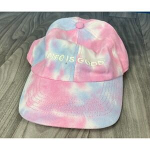 Life‎ is Good Tie Dye Hat Pink Strapback